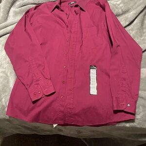 Stafford Pink Casual Button Down Shirt